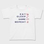 Eat Sleep Game Quote Gamer, Tricou Copii