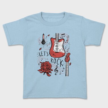 Electric Guitar Music Let S Rock, Tricou Copii