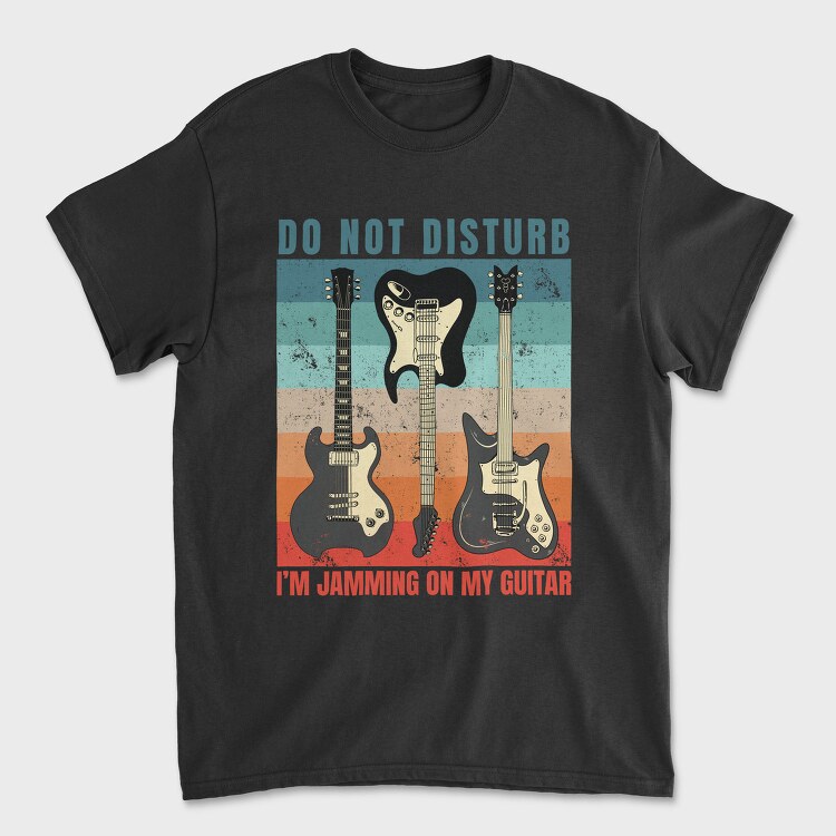 Electric Guitars Retro Sunset Quote, Tricou Barbati (Unisex)