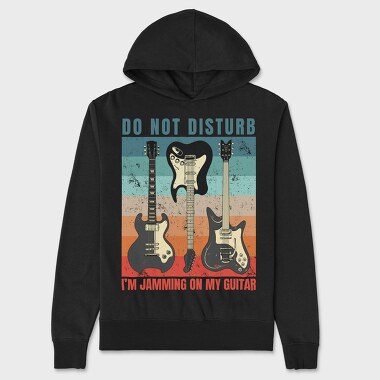 Electric Guitars Retro Sunset Quote, Hanorac Oversize Barbati (Unisex)