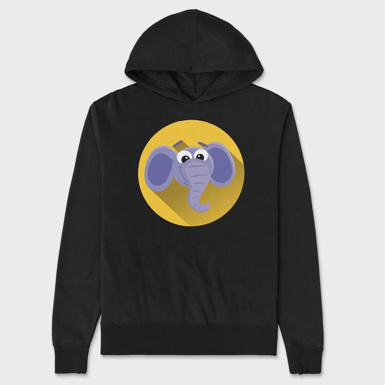 Elephant Icon Art, Hanorac Oversize Barbati (Unisex)