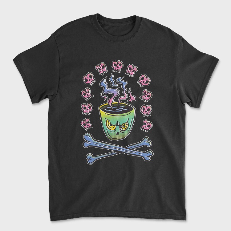 Evil Coffee Mug Bones, Tricou Barbati (Unisex)