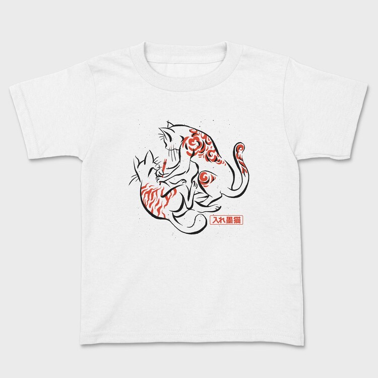 Japanese Cats Tattoo, Tricou Copii