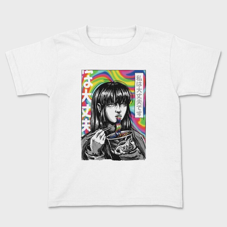Japanese Girl Psychedelic Comic, Tricou Copii