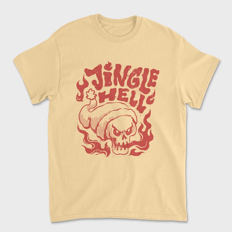 Jingle Hell Anti Christmas Skull, Tricou Barbati (Unisex)