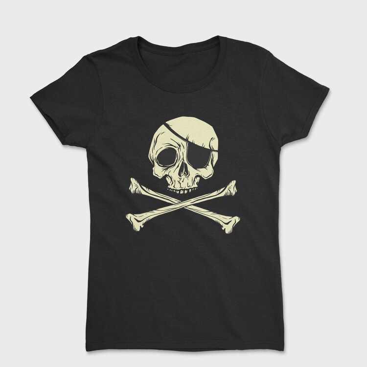 Jolly Roger Pirate Flag, Tricou Femei