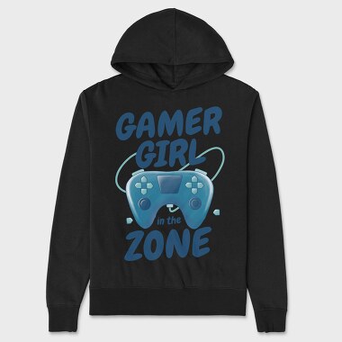 Joystick Gamer Girl Watercolor, Hanorac Oversize Barbati (Unisex)