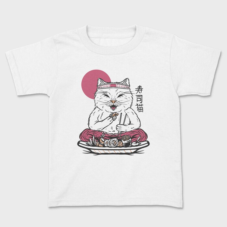 Cat Eating Sushi Sushi, Tricou Copii