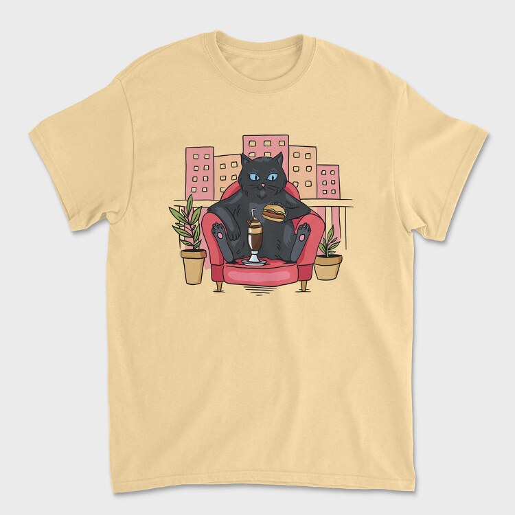 Cat On Balcony, Tricou Barbati (Unisex)