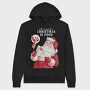 Cat Santa Claus Christmas Xmas, Hanorac Oversize Barbati (Unisex)