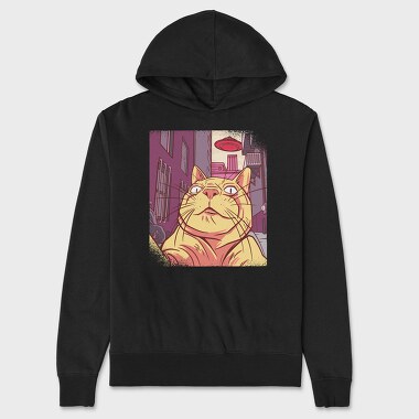 Cat Selfie Meme, Hanorac Oversize Barbati (Unisex)