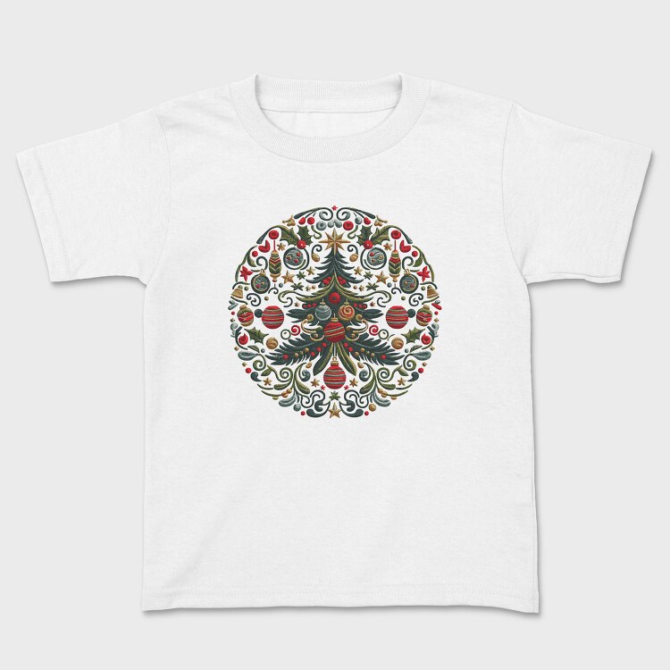 Decorative Christmas Tree Wreath, Tricou Copii