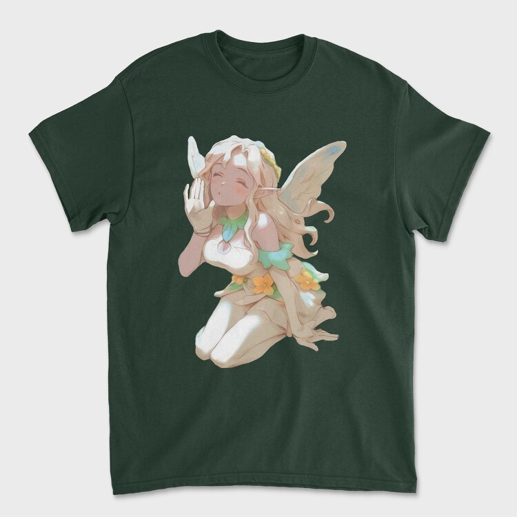 Fairy Fantasy Anime Blowing Kiss, Tricou Barbati (Unisex)