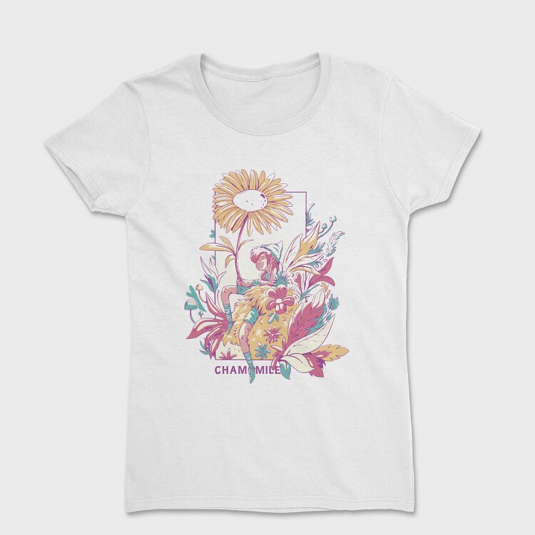 Fairy In Chamomile Flower Field Fairycore, Tricou Femei