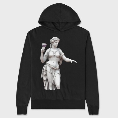 Female Statue Wine Woman, Hanorac Oversize Barbati (Unisex)