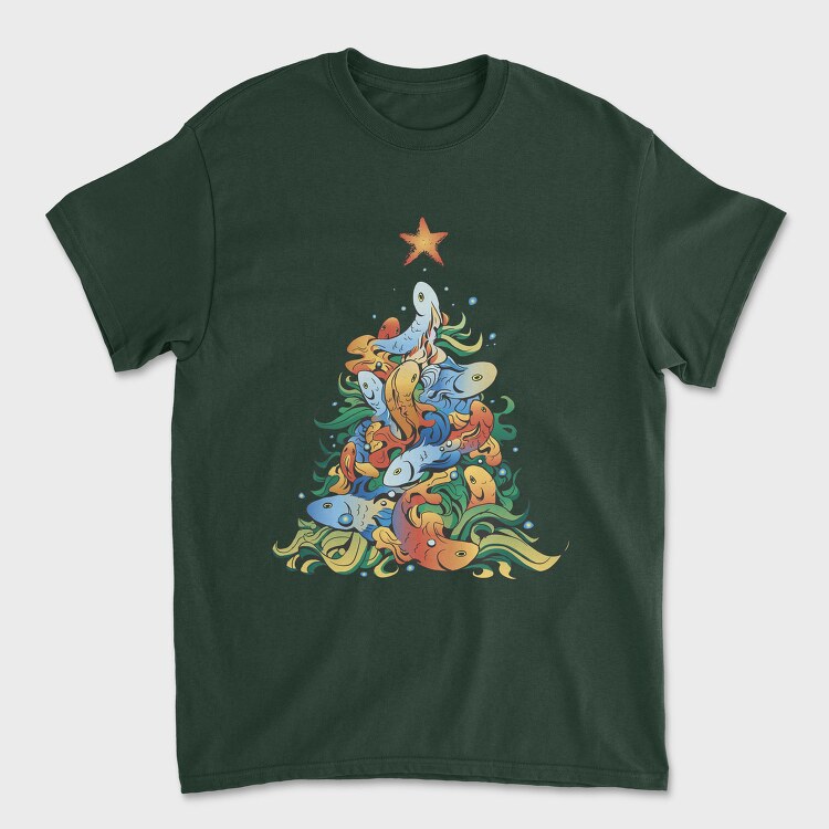 Fish Christmas Tree, Tricou Barbati (Unisex)