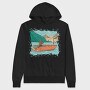 Fisherman In Boat, Hanorac Oversize Barbati (Unisex)