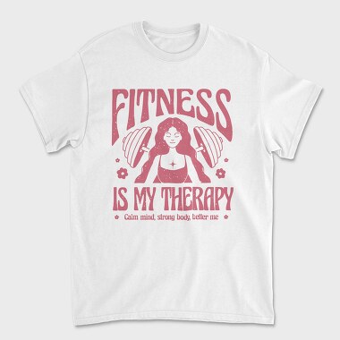 Fitness Is My Therapy Gym, Tricou Barbati (Unisex)