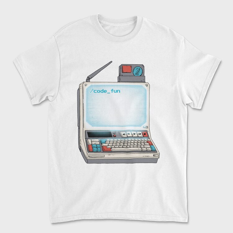 Old Computer Technology Code Fun, Tricou Barbati (Unisex)
