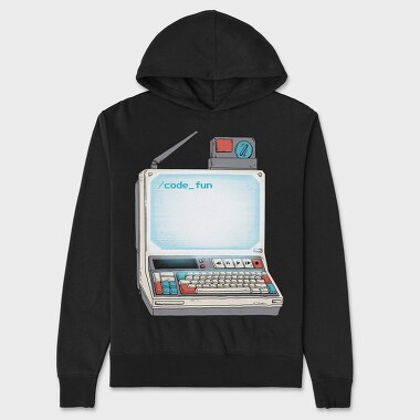 Old Computer Technology Code Fun, Hanorac Oversize Barbati (Unisex)