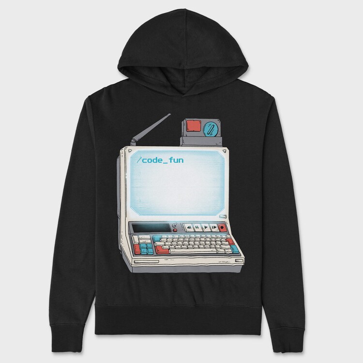 Old Computer Technology Code Fun, Hanorac Oversize Barbati (Unisex)