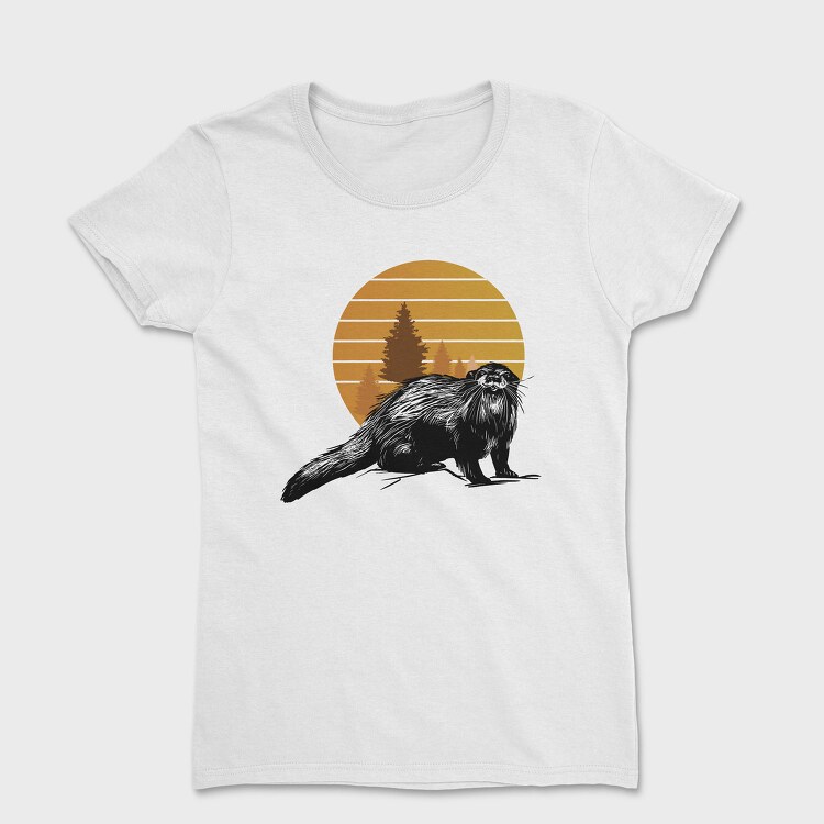 Otter In Sunset, Tricou Femei