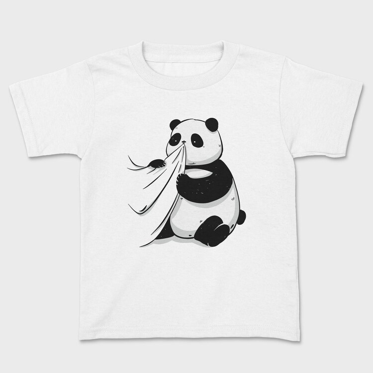 Panda Bear Animal Eating Shirt Cute, Tricou Copii