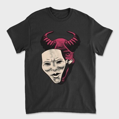 Demon And Mask Halloween, Tricou Barbati (Unisex)