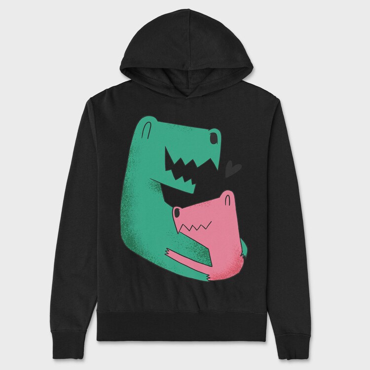 Dinosaurs Family Dad Son, Hanorac Oversize Barbati (Unisex)