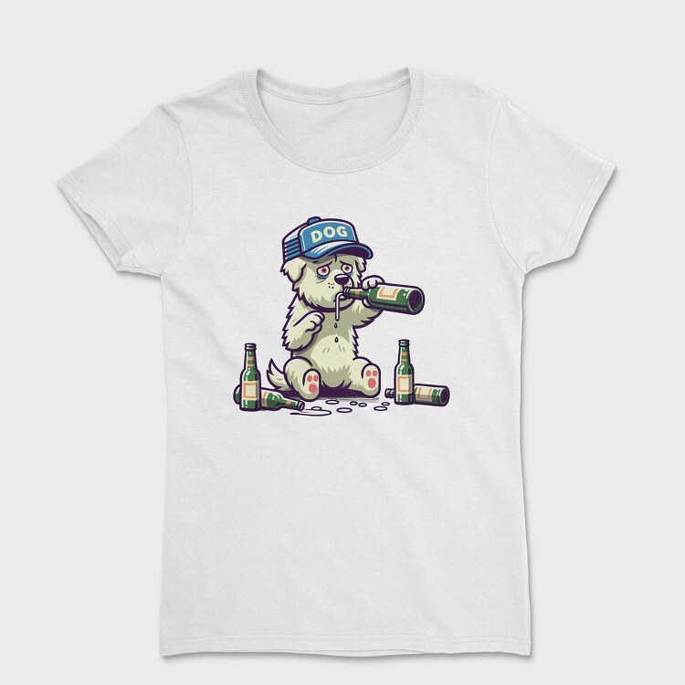 Dog Drinking Beer, Tricou Femei