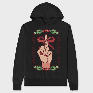 Funny Anti Christmas Mistle No, Hanorac Oversize Barbati (Unisex)