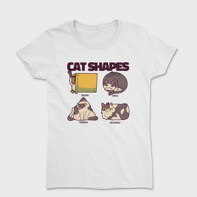 Funny Cat Shapes, Tricou Femei