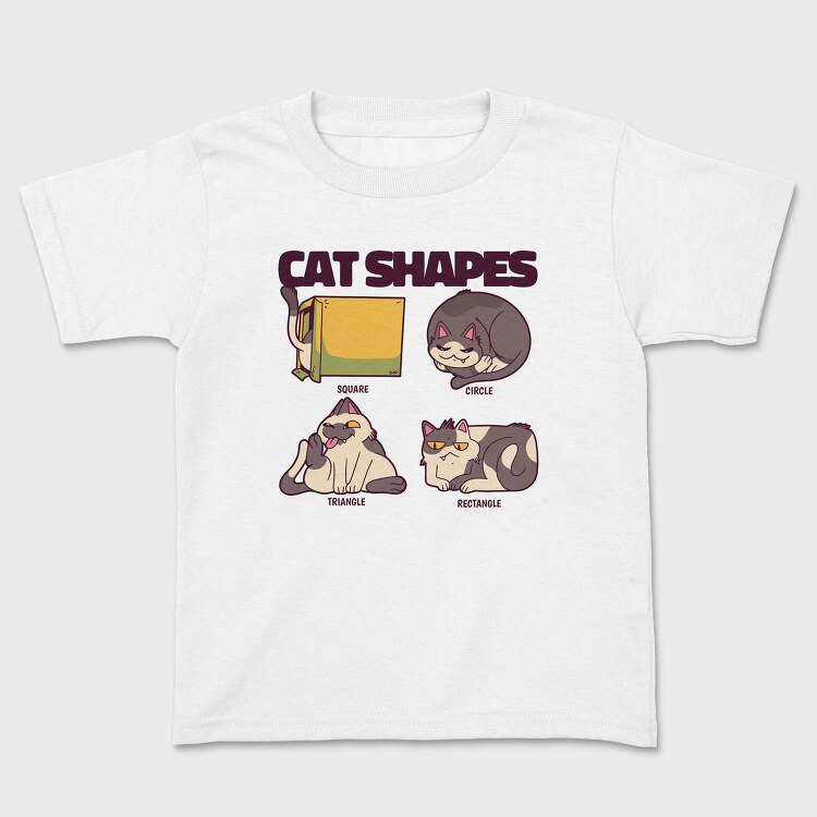 Funny Cat Shapes, Tricou Copii