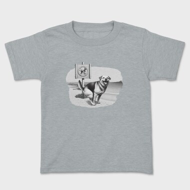 Funny Dog Sign No Dogs Allowed, Tricou Copii