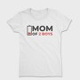 Funny Mom Quote Low Battery Mom Of 2 Boys, Tricou Femei