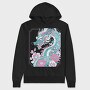 Floral Dragon Peranaken, Hanorac Oversize Barbati (Unisex)