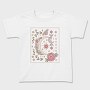 Floral Ornamental Moon Decoration, Tricou Copii