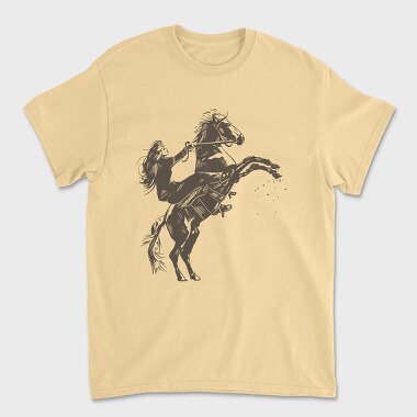 Girl Equitation Horse Two Feet, Tricou Barbati (Unisex)