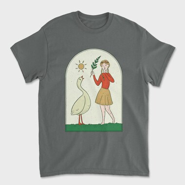 Girl With Goose, Tricou Barbati (Unisex)