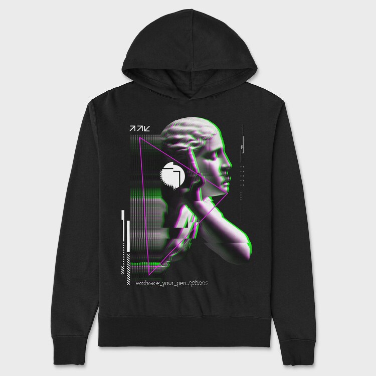 Glitch Sculpture, Hanorac Oversize Barbati (Unisex)