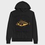 Golden Fish Quote Stay Golden, Hanorac Oversize Barbati (Unisex)