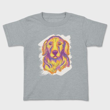 Golden Retriever Watercolor, Tricou Copii