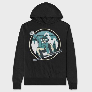 Snowboard Jump, Hanorac Oversize Barbati (Unisex)