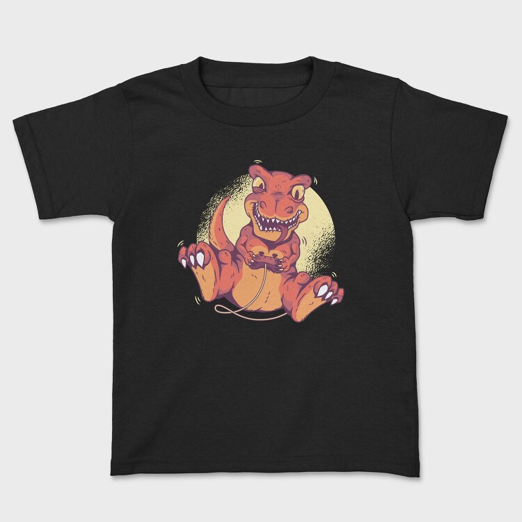 Gamer Dinosaur Dino Joystick, Tricou Copii