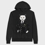 Gangster Cat In A Suit, Hanorac Oversize Barbati (Unisex)