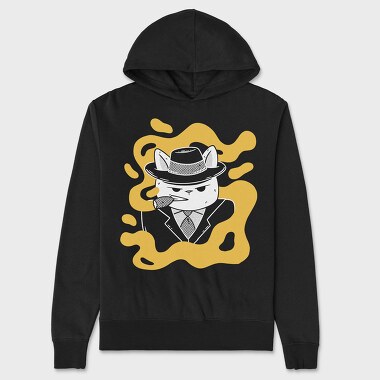 Gangster Cat, Hanorac Oversize Barbati (Unisex)