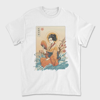 Geisha Waves Japanese Traditional, Tricou Barbati (Unisex)