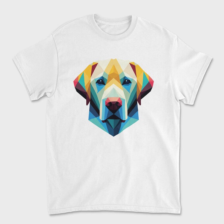 Geometric Labrador Dog Poly, Tricou Barbati (Unisex)