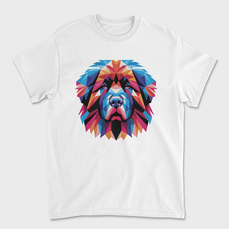 Geometric Newfoundland Dog, Tricou Barbati (Unisex)