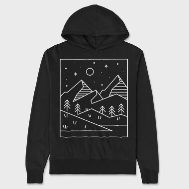 Geometric Rectangle Landscape, Hanorac Oversize Barbati (Unisex)